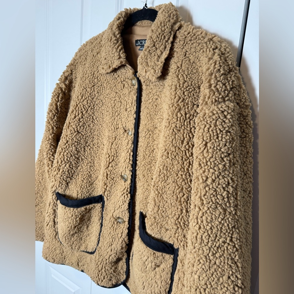 J.CREW teddy coat 100% cotton - Picture 2 of 6